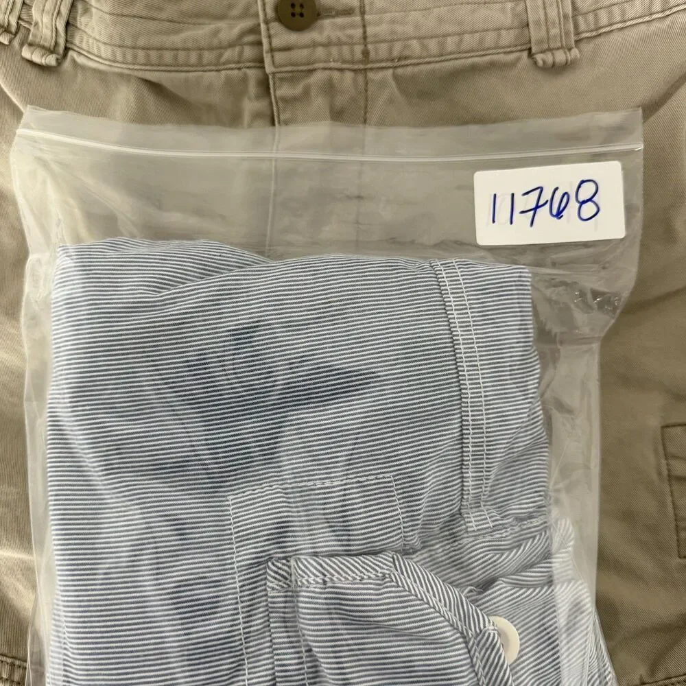 Polo Ralph Lauren Cargo Shorts Mens 32 Blue Striped Canvas 10